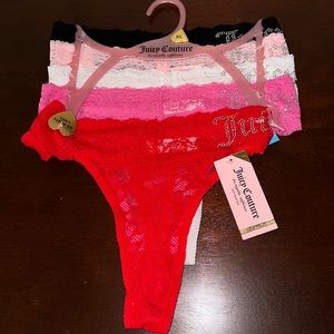 Juicy Couture 5-Pack Lace Thong Panty Set